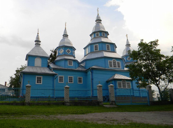 Image -- A church in Bronnyky, Rivne oblast, designed by Serhii Tymoshenko.