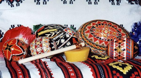Image - Ukrainian Easter eggs at the Surma store in New York.