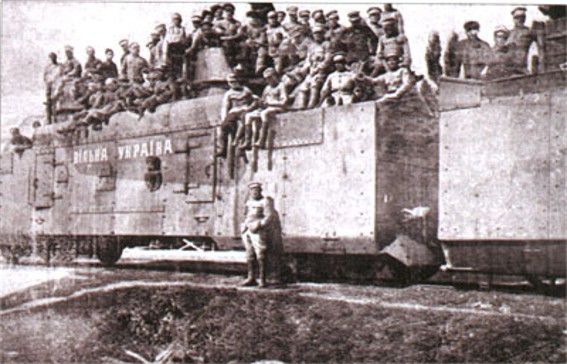 Image - Ukrainian Galician Army armoured train Vilna Ukraina (Stanyslaviv 1919).