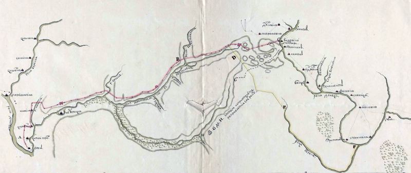 Image - The map of Ukrainian Line (1730s).