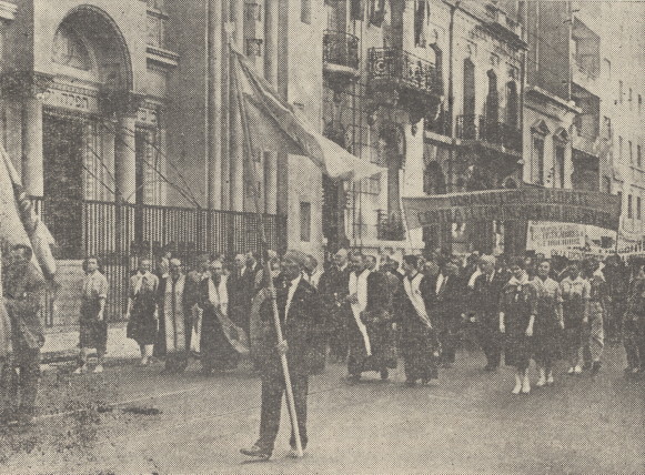 Image -- Ukrainian Independence Day commemoration in Buenos Aires (1957).