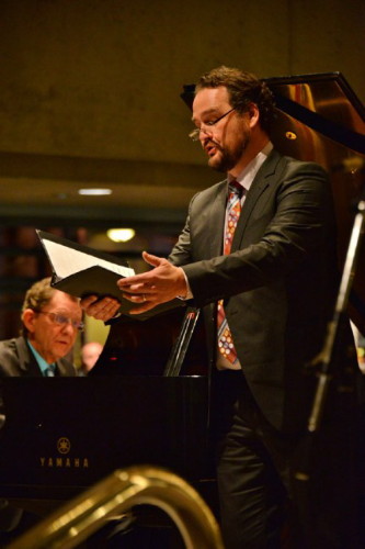 Image -- The Ukrainian Art Song Project performance: Russel Braun and Albert Krywolt (piano).