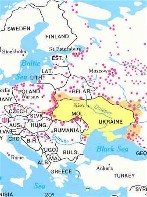 Image from entry Ukrainians Map s in the Internet Encyclopedia of Ukraine