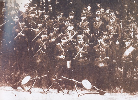 Image -- Insurgents from the UPA Company 95, led by Lt M. Duda (Hromenko), after they reached West Germany on 11 September 1947.