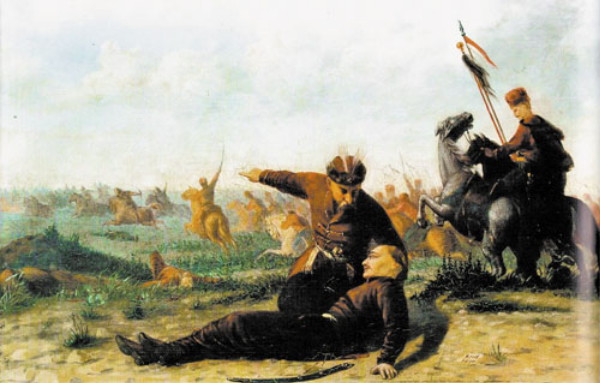 Image -- Kornylo Ustyianovych: A Cossack Battle.