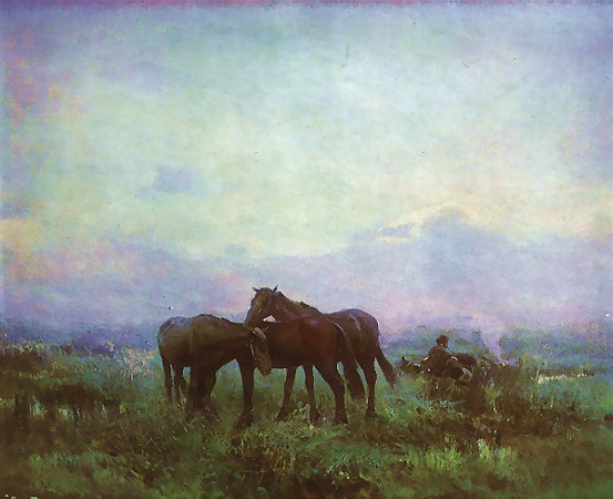 Image -- Serhii Vasylkivsky: The Cossack Picket (1888).