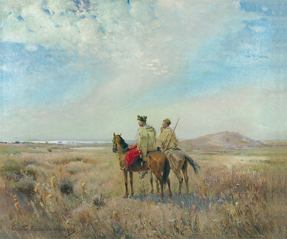 Image - Serhii Vasylkivsky: Guarding Zaporozhian Free Lands (1890). 
