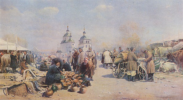 Image - Serhii Vasylkivsky: The Market in Poltava (1902).