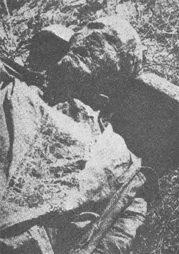 Image -- An exhumed victim of the Vinnytsia massacre.