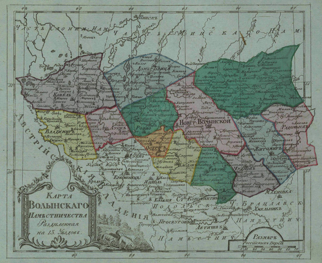 Image -- Map of Volhynia vicegerency