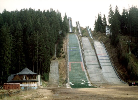 Image -- A ski-jumping complex in Vorokhta.