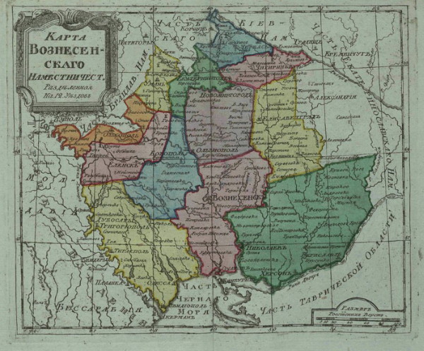 Image -- Map of the Voznesensk vicegerency (1796).