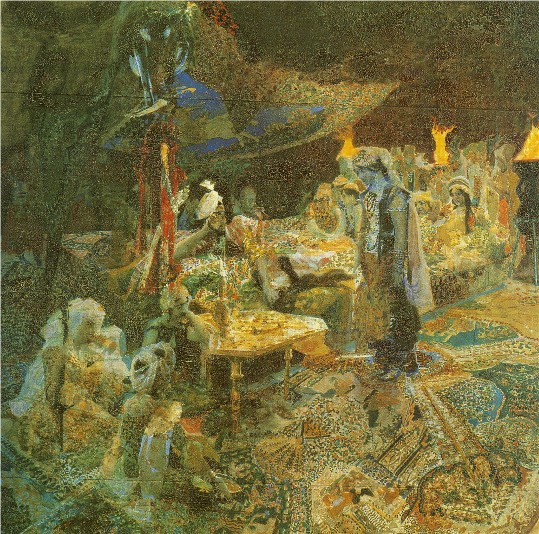 Image -- Mikhail Vrubel: Oriental Fairy Tale (1886).