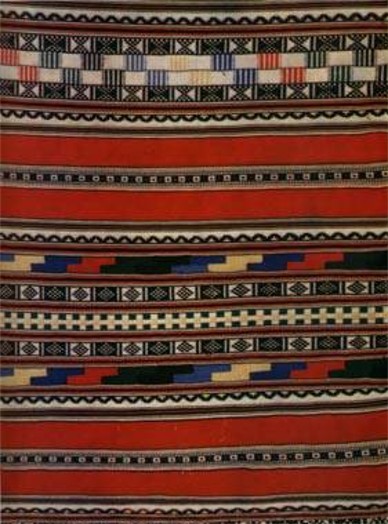 Image -- A hand-woven Ukrainian rushnyk (decorative towel).