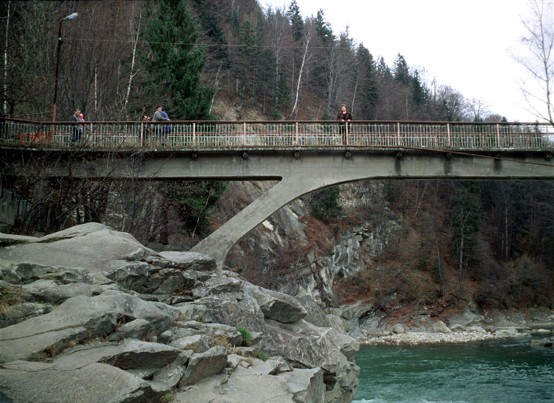 Image - Bridge over the Prut River near Yaremche.
