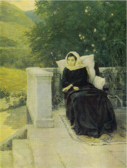 Image -- Mykola Yaroshenko: In the Warm Climate (1890).