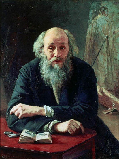 Image - Mykola Yaroshenko: Portrait of Mykola Ge (1890).