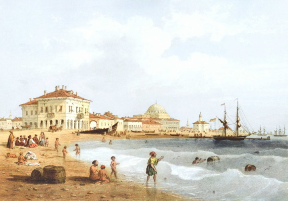 Image - A View of Yevpatoriia (by Carlo Bossoli, 1856).