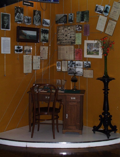 Image -- An exhibit at the Yurii Kondratiuk Museum of Aviation and Space Exploration in Poltava.