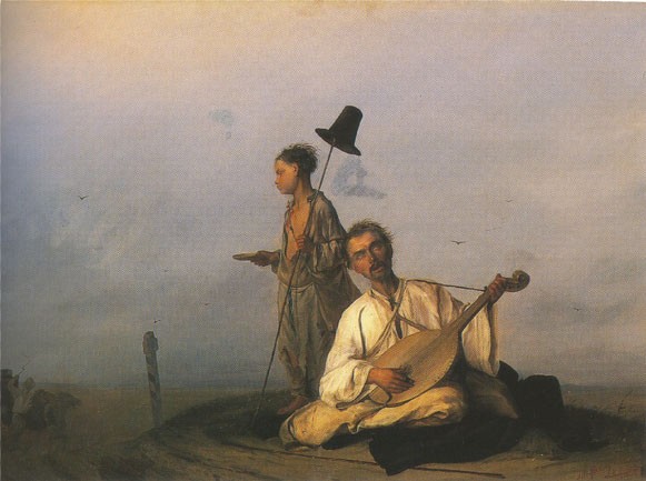 Image - Lev Zhemchuzhnikov: Kobzar by the Road (1854).