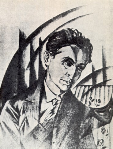 Image -- Mykhailo Zhuk: portrait of Les Kurbas (1920).