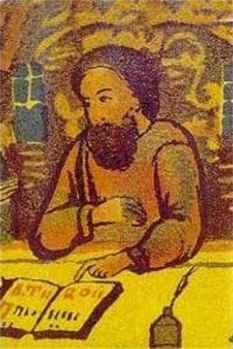 Image -- Lavrentii Zyzanii on a book illumination.